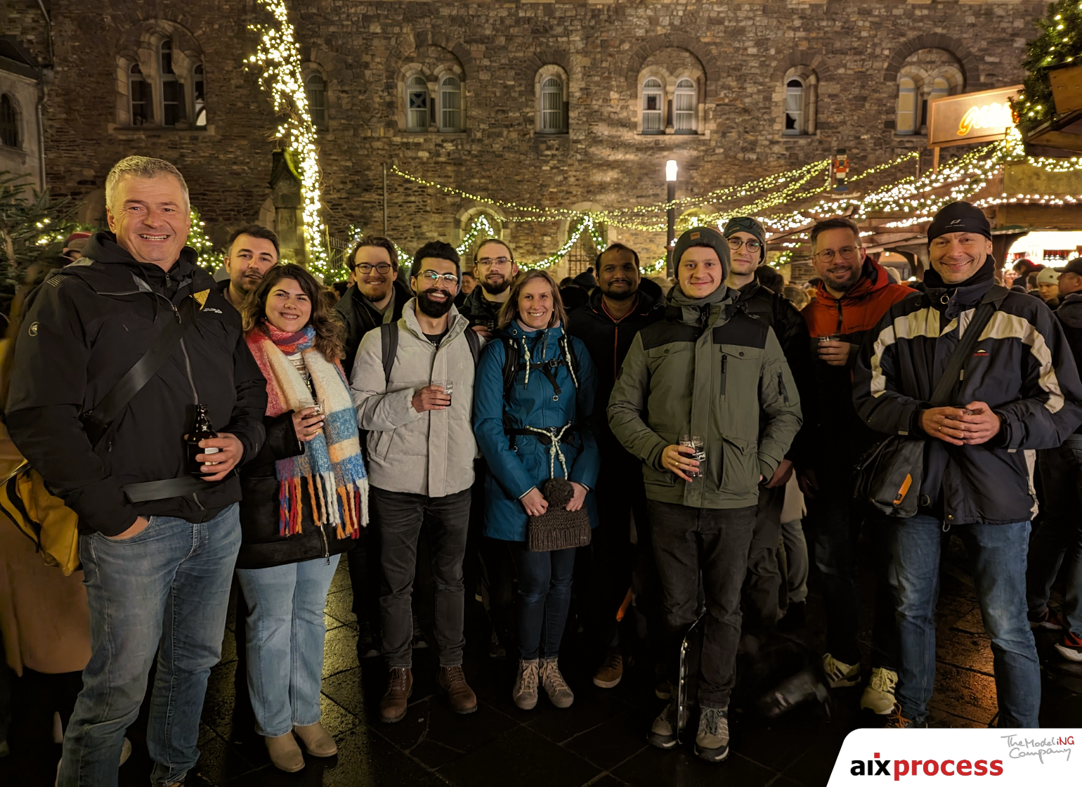Das Aixprocess Team auf dem Aachener Weihnachtsmarkt 2023